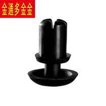 Direct sale of black nylon rivet PA66 plastic nail material glue insulating expansion buckle Rr-shaped PC board fixed mother-in-law nail customization