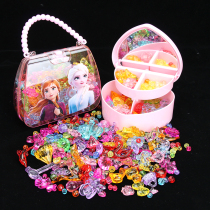 Beaded childrens toy educational handmade diy bracelet bead necklace material crystal gem seven color Princess