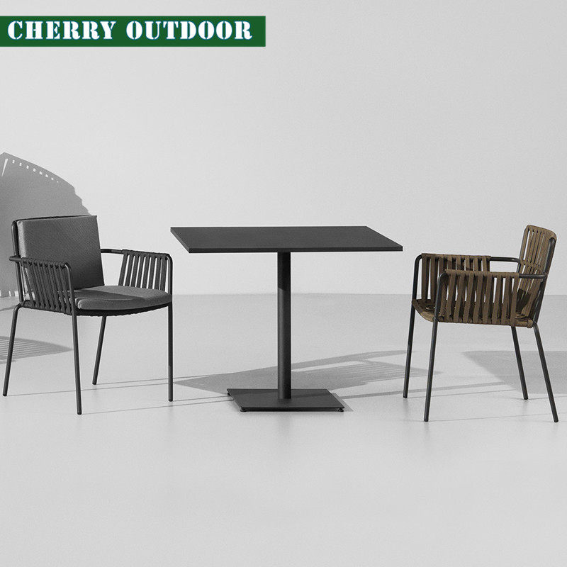 Nordic Casual Rattan Furniture Outdoor Table And Chairs Combine Furniture Garden Open-air Balcony Outdoor Rattan Dining Chair Patio Three Sets