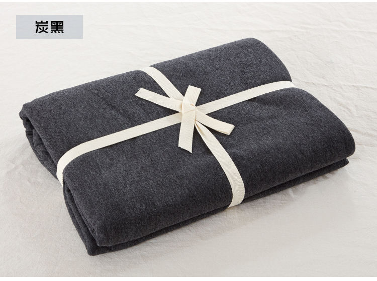 Sims không in giường đơn cotton đơn giường đơn ngày dệt kim màu rắn 150 * 200 giường đôi Ga chun và ga phủ