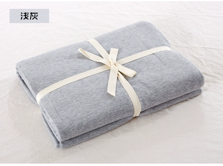 Sims không in giường đơn cotton đơn giường đơn ngày dệt kim màu rắn 150 * 200 giường đôi Ga chun chần Everon