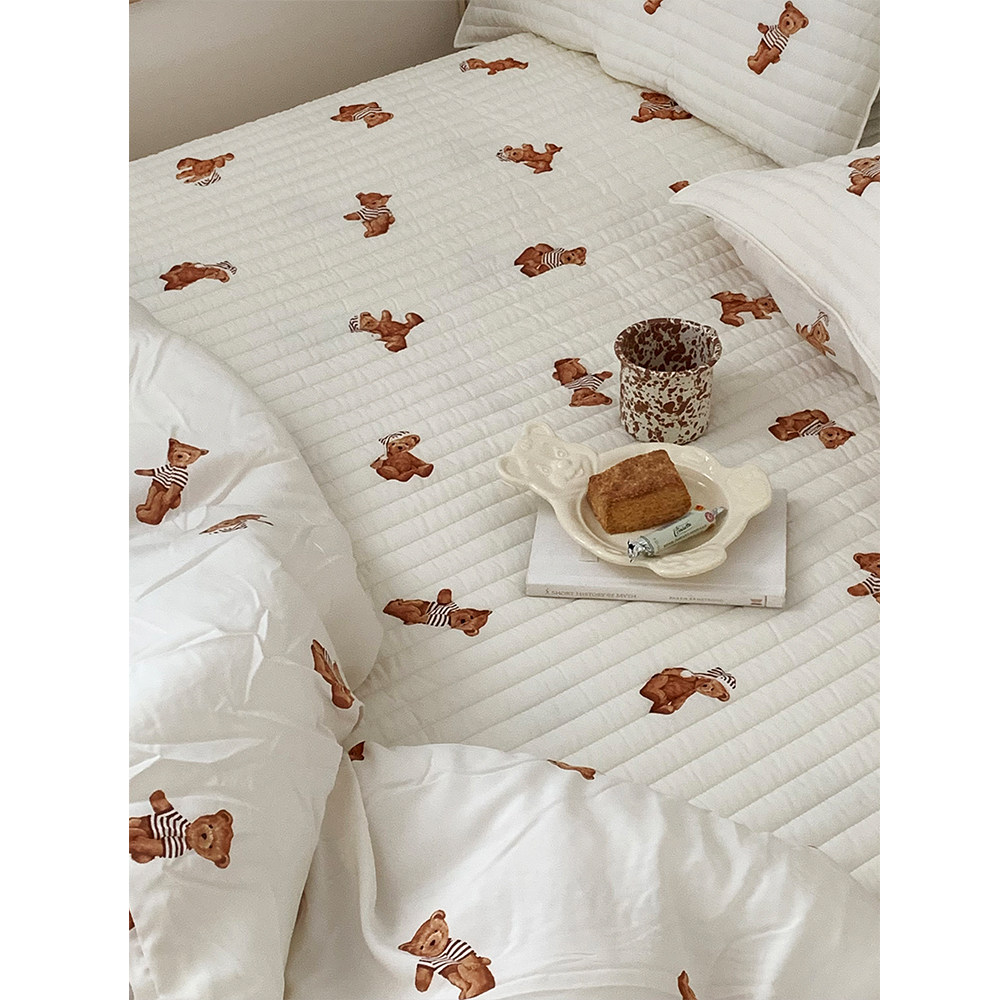 Детское мягкое модальное одеяло с мишкой для кондиционера четыре сезона стеганый комплект