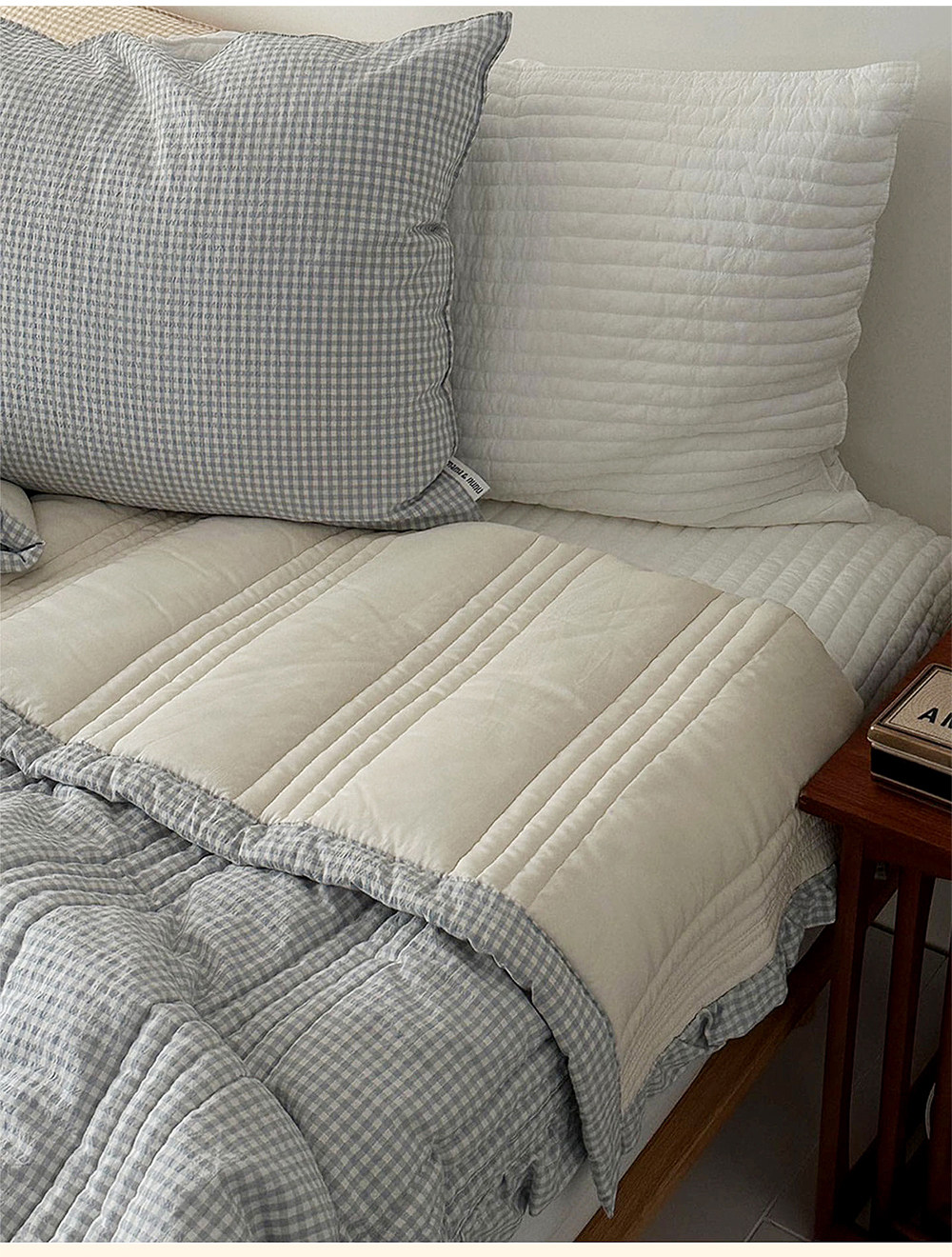 miniheeee корейский оригинал сладкое модальное клетчатое летнее одеяло для кондиционера весна-осень