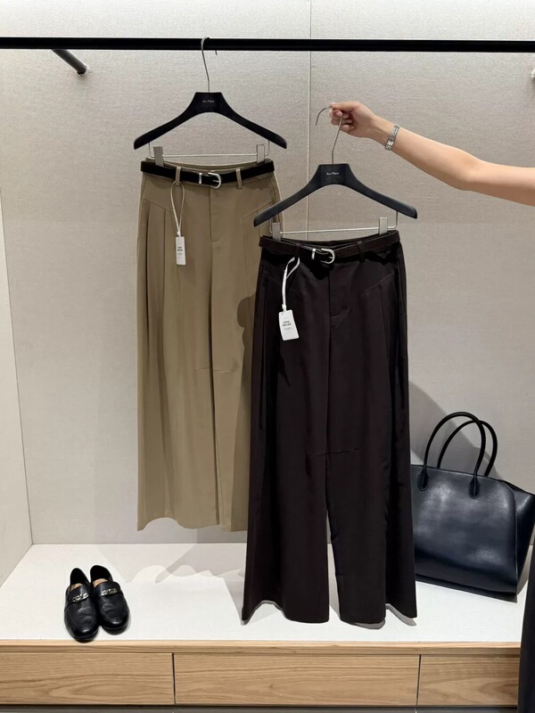 Acc.Jd Focus-2026 Early Autumn New Korean Style Versatile Pleated Wide-Leg Pants Casual Pants (with Belt) 8057 Acc.Jd Focus-2026 Early Autumn New Korean Style Versatile Pleated Wide-Leg Pants Casual Pants (with Belt) 8057