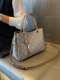 French MK&ins Genuine Leather Handbag 2024 New High Quality Versatile Crossbody Bag Women's Fashion Textured Tote Bag