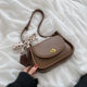 French Fashion Small Square Bag 2026 New Style Casual Genuine Leather Texture Women's Bag Flip-Top Shoulder Crossbody Bag for Women