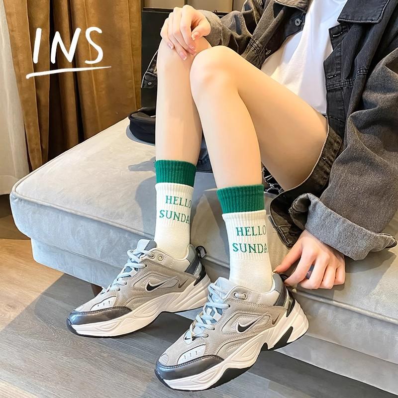 Trendy Double-Layered Fake Two-Piece Mid-Calf Socks for Men and Women, New 2025 Spring and Autumn Color-Blocked Fashion Long Socks Trendy Double-Layered Fake Two-Piece Mid-Calf Socks for Men and Women, New 2025 Spring and Autumn Color-Blocked Fashion Long Socks