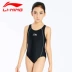 Li Ning Girls Một mảnh Áo tắm Tam giác Bộ mũ bơi Đào tạo Thiếu niên Áo tắm Trẻ em Áo tắm Cô gái Áo tắm - Bộ đồ bơi của Kid