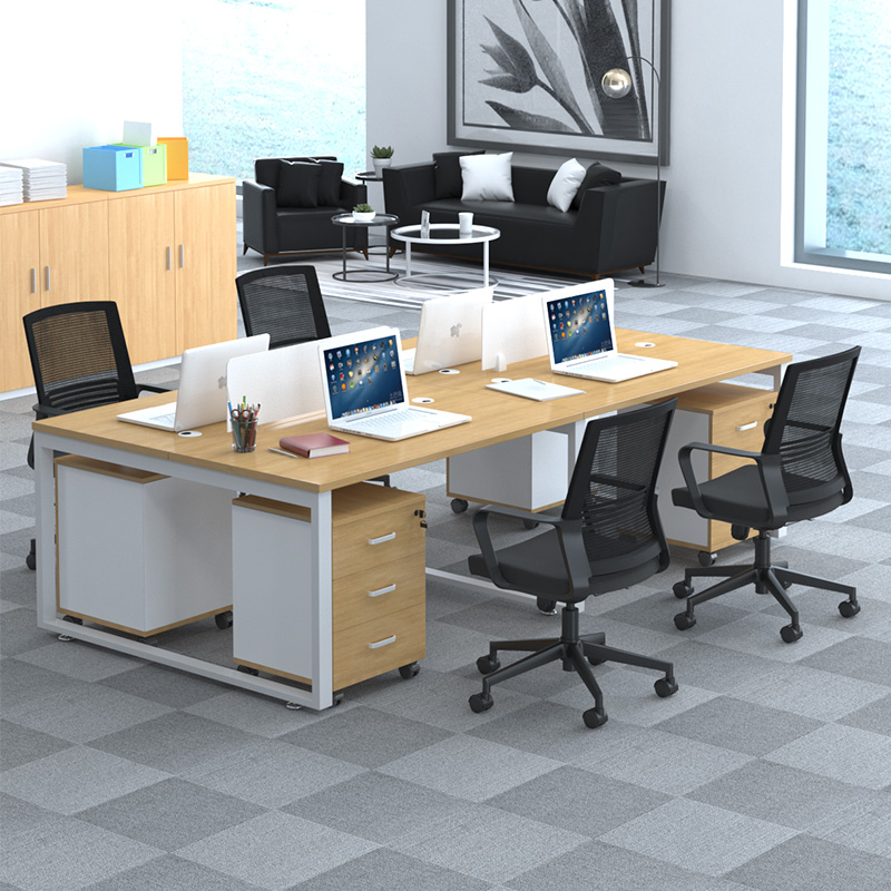 Office desk and chair combination simple modern computer desk 24 6-person screen staff staff office desk