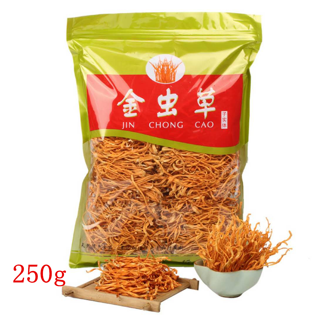 North Cordyceps sinensis SACE 250G dry Inner Mongolia gold cordyceps Cordyceps militaris spores head jin chong Cordyceps boutique