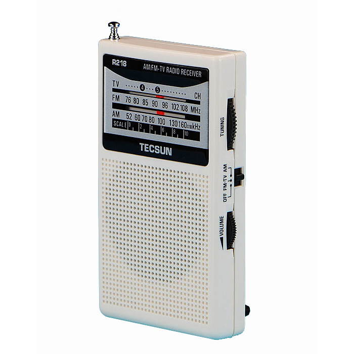 NEW TECSUN R-218 Radio AM FM Mini Pocket R218 TV Band Radio Portable Receiver