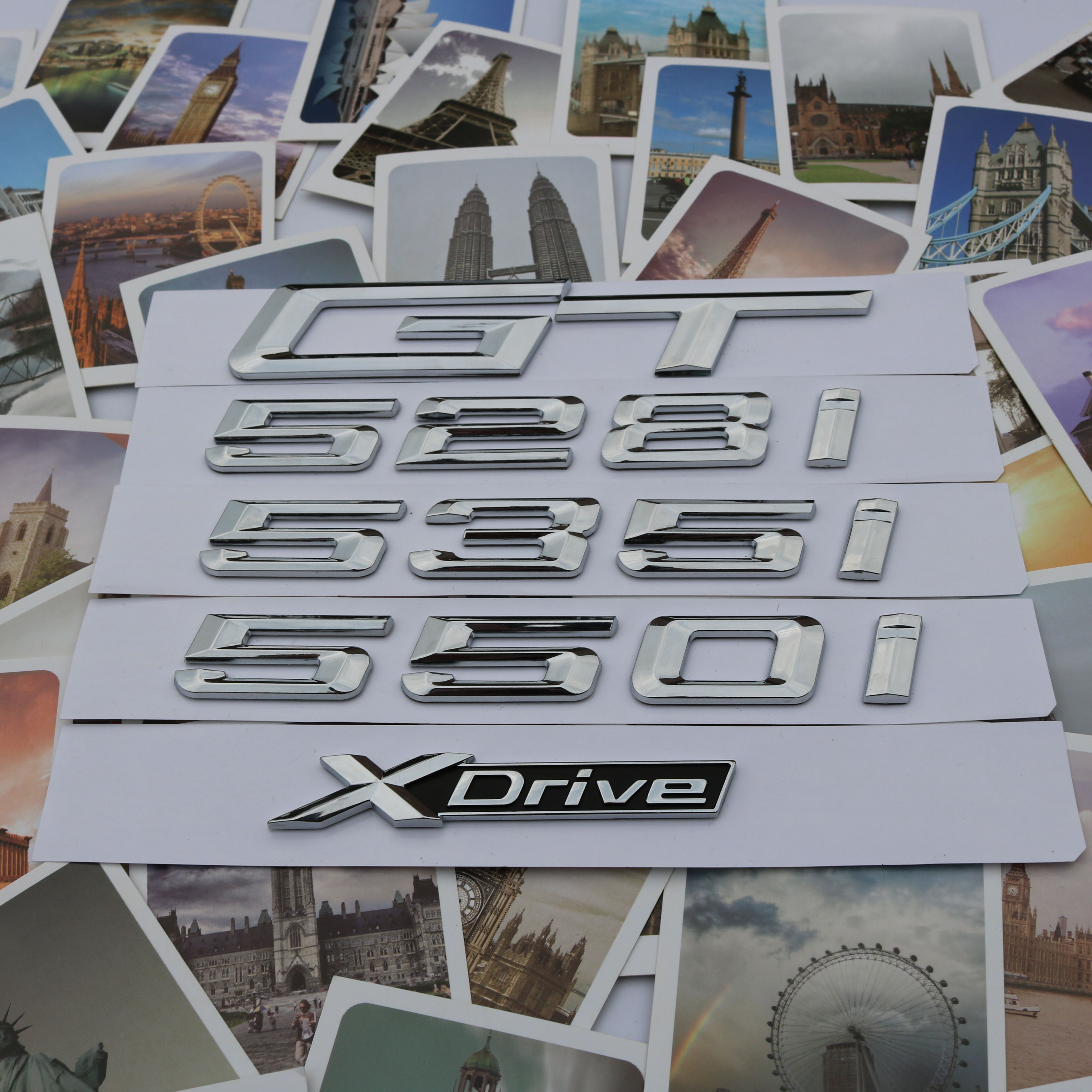 New BMW5 Series GT modified 528i 535i 550i XDRIVE car label rear tail label word label luxury side label