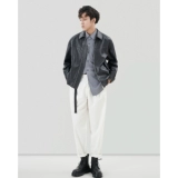 Полиуретановая осенняя ретро короткая куртка для отдыха, коллекция 2023