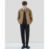 Мужская демисезонная осенняя японская весенняя короткая куртка с молнией для отдыха, облегающий крой