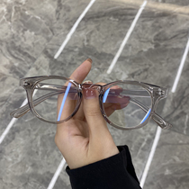 Korean version of the new retro small frame round Net red eyes female round face anti-blue glasses women can be equipped with myopia glasses frame