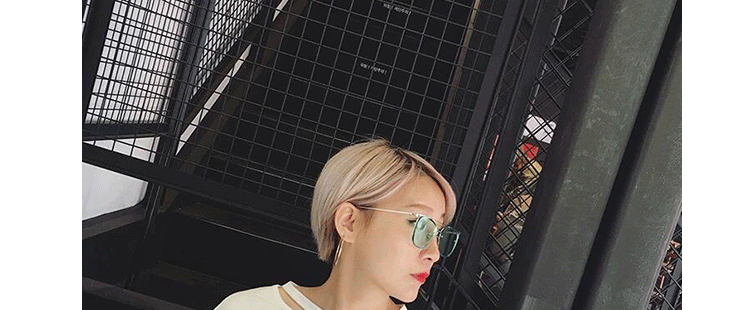 Hàn Quốc lưới màu đỏ với kính râm retro nữ kim loại khung phim đại dương trong suốt ống kính nhìn đêm kính montblanc