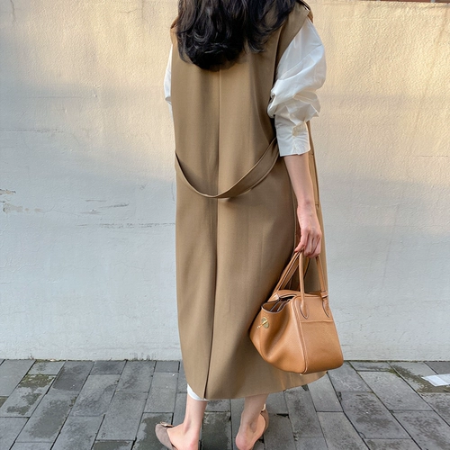 Осенний плащ, длинный жилет, классическая куртка для отдыха, по фигуре