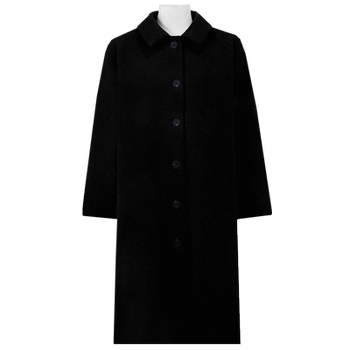 Black woolen coat for women 2020 popular hepburn style