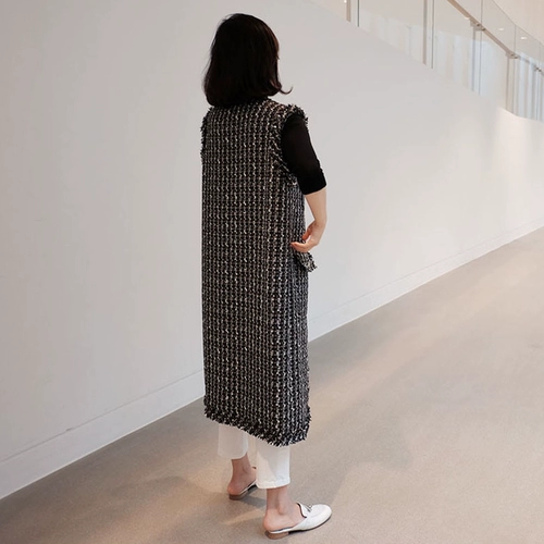 Пони, универсальный длинный жилет для отдыха, куртка, коллекция 2023, в корейском стиле, оверсайз, популярно в интернете