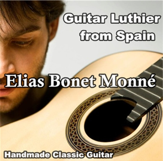 Bernette imports handmade double panel full veneer Spanish classical guitar