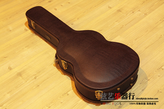 String art instrument Martin NeMartinez upscale vintage Classical Guitar Leather Case box Piebox