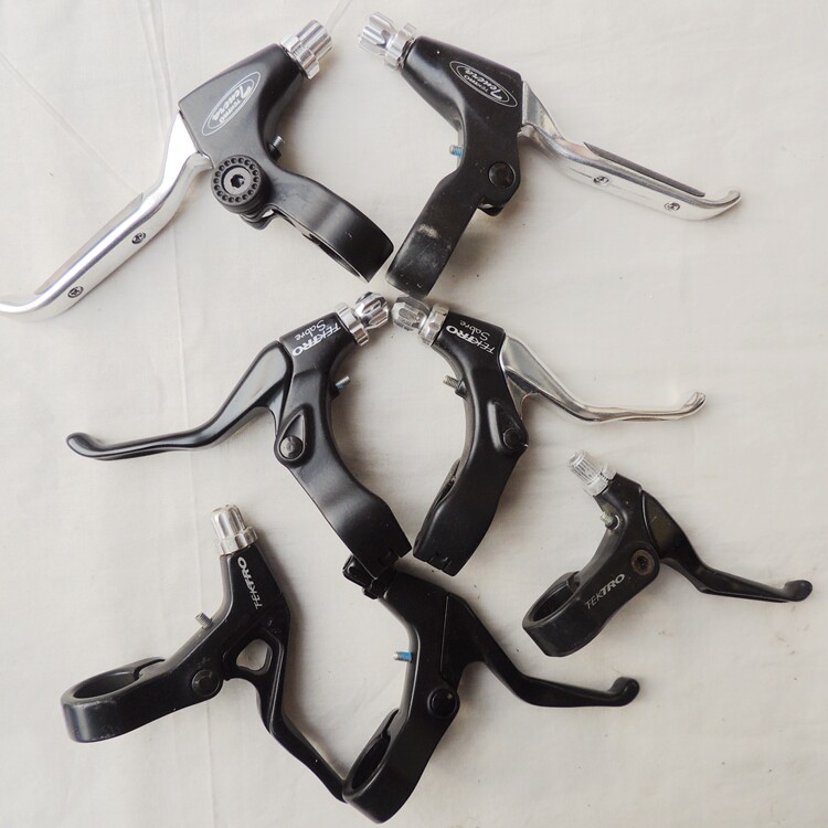 Shimano R3000 flat handle road bike left brake handle mountain bike single left and right brake handle aluminum brake handle