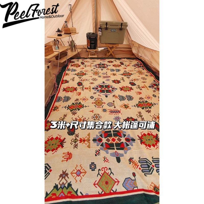 3 m size large tent with full bunk bed Sofa Blanket Tapestry Tapestries Decoration Blanket Carpet Mongolian Bag