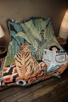 2022 New Year Gift Tiger Art Tiger Girl 40% Cotton 60% Polyester Quality Knitting Soft Machine Wash