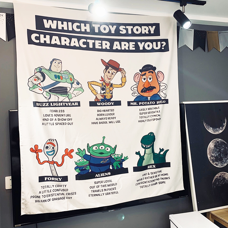 Toy Story Cartoon Cartoon Cartoon Toy Total Mobilised Perimeter Hung Cloth Background Cloth Anti-Fighting Chipper Tapestry