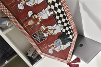 Foreign trade American country table flag cloth art western food table cloth piano cloth table mat polyester cotton insulation pad chef photo photography