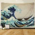 Văn học vải bạt trang trí sóng Nhật Bản phong cách Nhật Bản phong cách Nhật Bản đơn giản tấm thảm nghệ thuật giải trí
