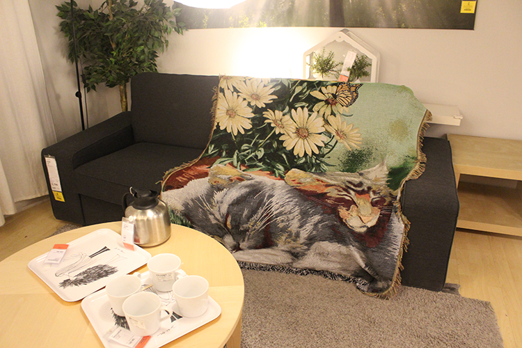 Cat oil painting style Cat lovers 40%cotton 60%Polyester quality knitting soft machine wash