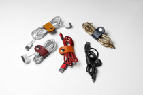 Suitable for Apple Lenovo data cable headphone cable winder digital power cord storage buckle charger cable clip leather