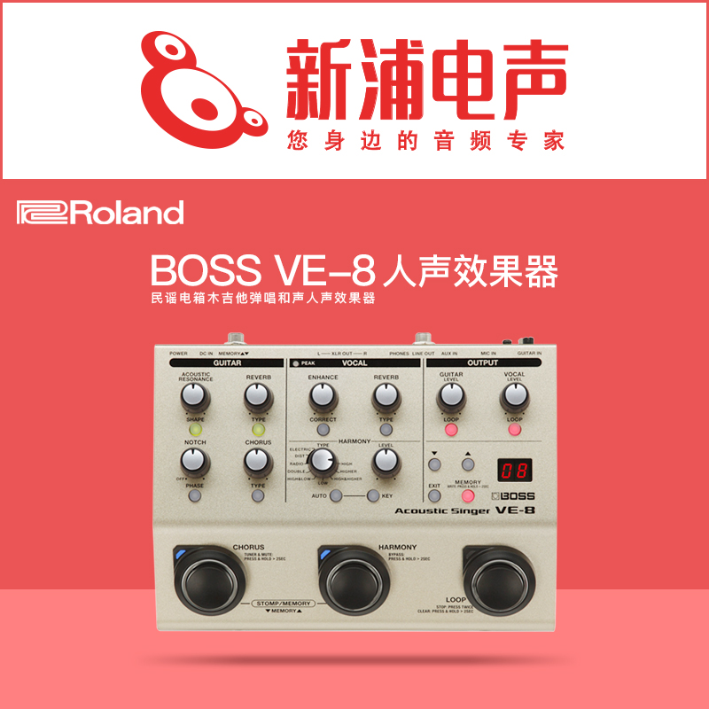 ROLAND ROLAND BOSS VE-8 phrase Loop folk song electric box acoustic guitar playing and vocals