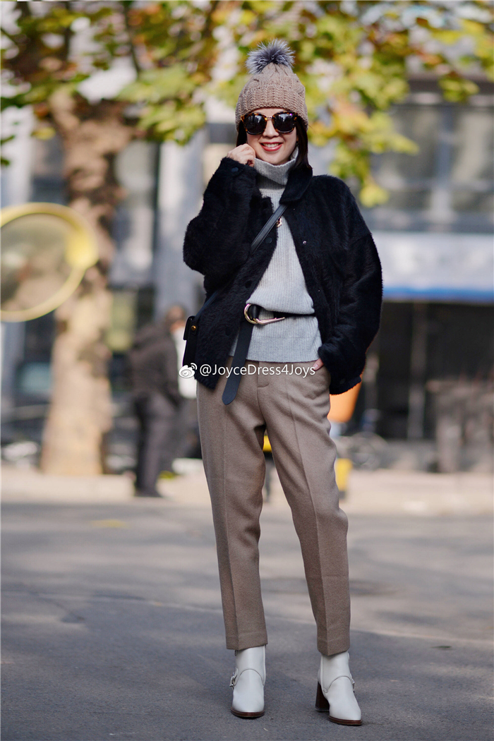 Afan / / spot fashion elite thanh lịch phong phú lạc đà trắng 100 len cao eo quần harem 9 quần nhỏ quần harem nữ thu đông