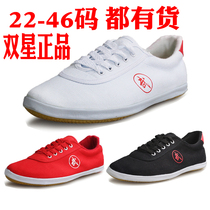 Double Star brand childrens martial arts shoes Practice shoes Performance shoes Mens and womens morning exercise shoes Tai Chi shoes cattle tendon bottom non-slip