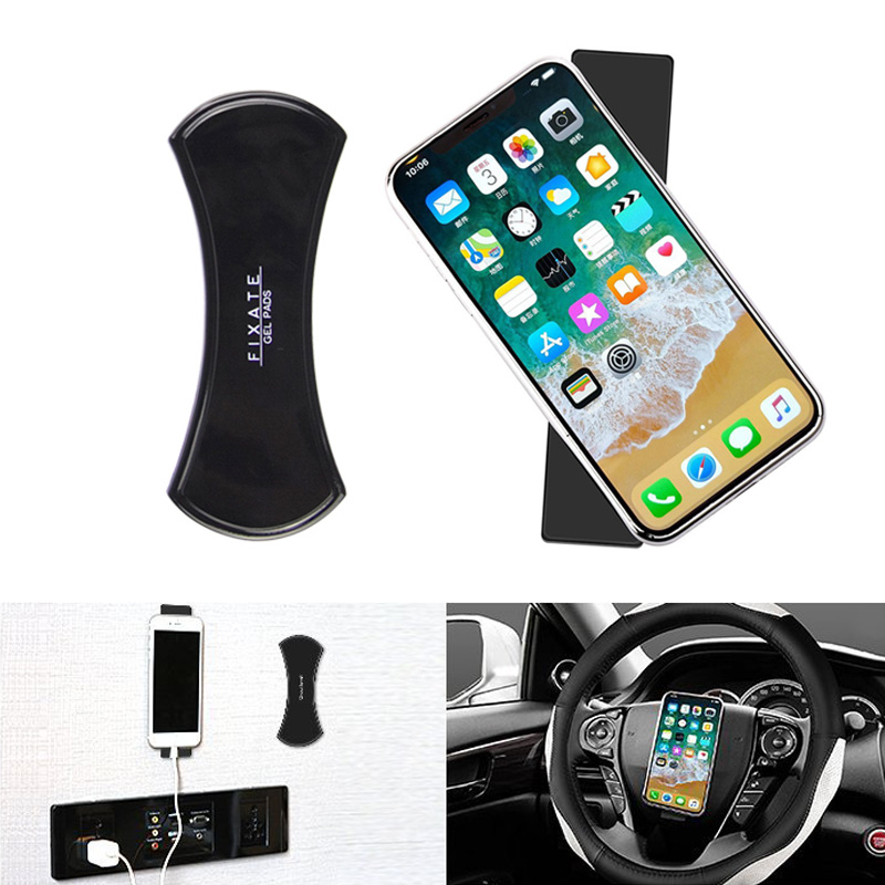 American FIXATE Magical Plastic Cushion with Hand Mounted Phone Holder Black Tech Universal no-Traceless Adsorption Glue Hook