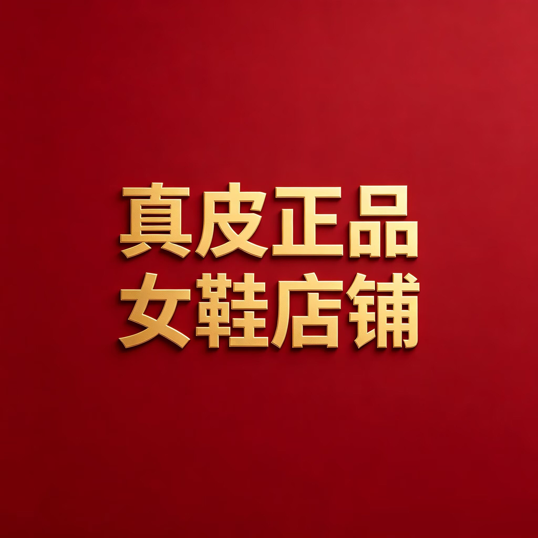 真皮正品女鞋店的LOGO