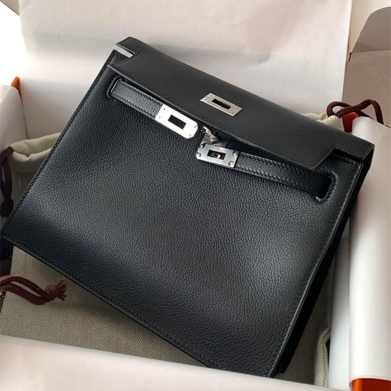 New Model of Fully Handmade Waxed Leather Kelly Bag, Dance Bag, Vintage Versatile Single/Double Shoulder Crossbody Bag, Evercolor