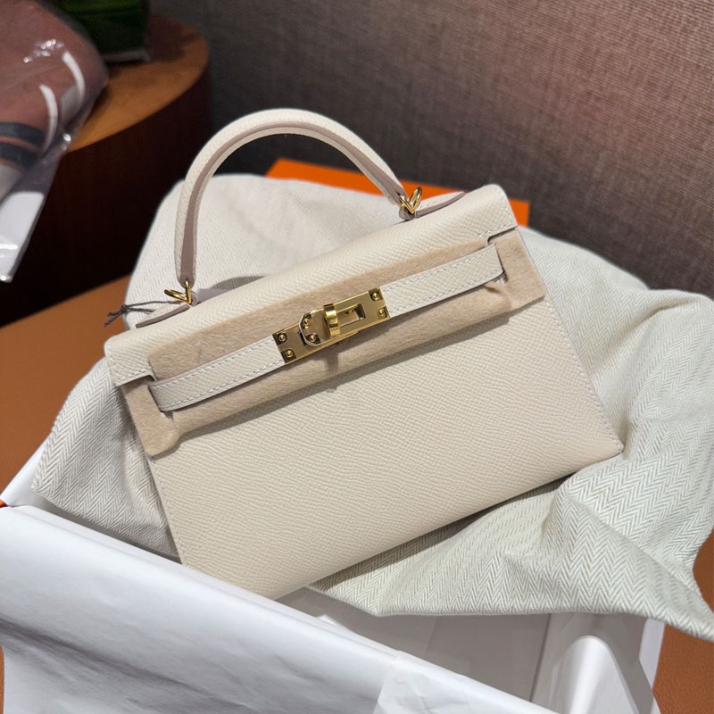 2026 New Model Handmade Wax Thread Second-Generation Kelly Bag Mini Single Shoulder Crossbody Versatile Genuine Leather Women's Bag Epsom Small 2026 New Model Handmade Wax Thread Second-Generation Kelly Bag Mini Single Shoulder Crossbody Versatile Genuine Leather Women's Bag Epsom Small