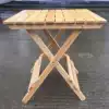 Solid wood folding table Simple leisure small square table Portable beach folding small dining table Simple