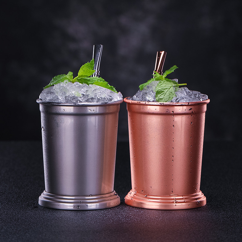 Bar Legendary Wine Mint Julip Cup Bow Ripe Cup not embroidered with steel cup Mojito Mint JulepCup-Taobao