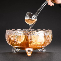 Bar legend European-style engraved Punch bowl Fruit Punch cocktail bowl Cocktail glass Punch bowl