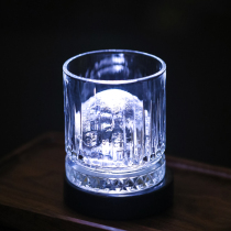 Bar Legend LED Luminous Cup Mat Luminous Base Bar Nightclub White Color Cup Mat Dazzling Cocktail Bottom Light
