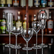  Second-class product treatment Lead-free crystal engraved chicken tail wine glass Carved crystal cocktail glass wine glass Champagne glass