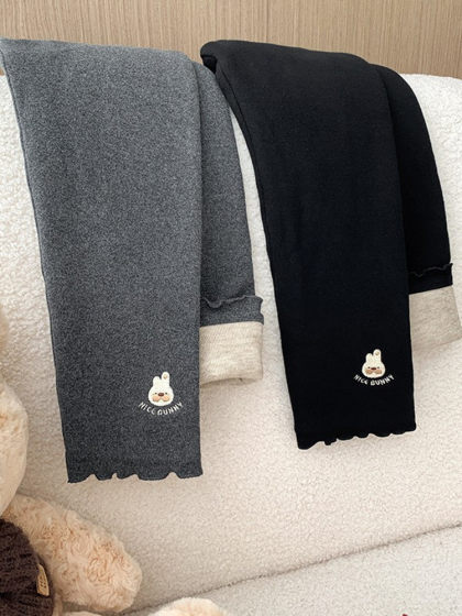 女童蚕丝棉裤冬季外穿大儿童双层夹棉加厚打底裤宝宝一条过冬裤子