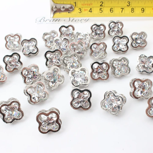 Бриллиантовый аксессуар для волос, сверло ручной работы, резинка для волос, четырехлистный клевер, в корейском стиле, DIY