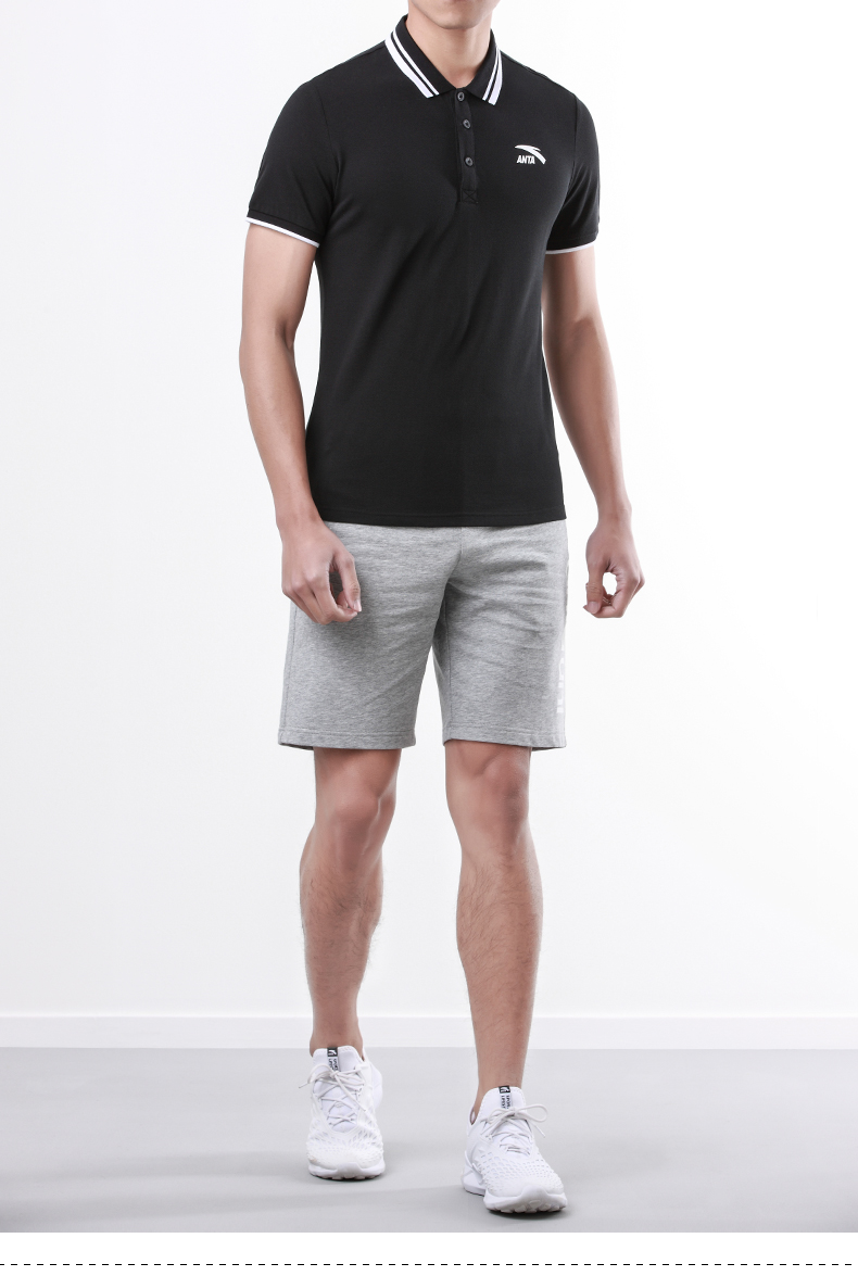 Anta nam tay ngắn 2019 xuân hè mới thể thao và giải trí Áo sơ mi POLO đơn giản áo thun nam ngắn - Áo polo thể thao áo polo nam trung niên