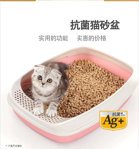 Кошачий песчаный горшок с большим масштабным анти -сплайденным туалетом для туалета для кошачьего кошачка