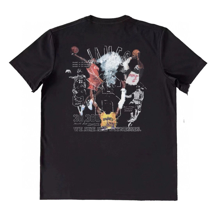 Summer James Lebron's Historical Scoring Record Sports Casual Loose Quick-Dry Shooting Basketball Short-Sleeve T-Shirt